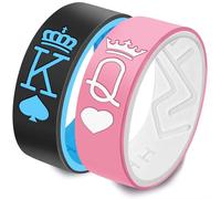 LWJYX King Queen Silicone Couple Ring,Crown Rubber Engagement Wedding Bands,Anniversary Promise Lover Ring,8mm Wide 2mm Thick, Silicone, No Gemstone
