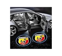 LWKJDHS 2pcs Car Door Welcome Light for Abarth 695 595 500, Ambient Light Waterproof Automotive Ground Projection Lamp Car Interior Accessories