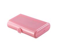 LWKuh-GFS Cosmetic Display Cases, Makeup storage box with mirror, Snap-Tight Lid, Ideal for Quick Touch Ups On The Go pink, 8" x 1.9" x 4.9", Pink, Pink Storage Box