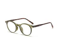 LWLAN Retro Round Optical Frame Glasses Blue Light Blocking TR90 Lightweight Prescription Corrective Eyeglasses For Men Women Full Frame Geometric Fashion