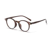 LWLAN Retro Round Optical Frame Glasses Blue Light Blocking TR90 Lightweight Prescription Corrective Eyeglasses For Men Women Full Frame Geometric Fashion
