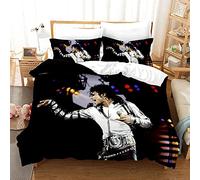 LWLFC Bedding Set Double Bed Michael Jackson Duvet Sets Soft Bedding Microfiber Duvet Cover Easy Care,Bedroom Quilt Cover Set,Duvet Set boys,Duvet Covers girls