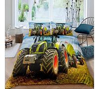 LWLFC Duvet Cover King Size Tractor Farming Duvet Sets Soft Bedding Microfiber Duvet Cover Easy Care Duvet Set includes 2 Pillowcases,Bedroom Quilt Cover Set