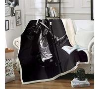LWLFC Sherpa Throw Blanket Michael Jackson Throws for Sofas Large Fall and Winter Fleece Blanket Soft and Cosy Heavy Sherpa Fleece Blanket Fluffy Blanket for Child(130x150cm)