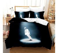 LWLFC Single Duvet Cover Michael Jackson Duvet Sets Soft Bedding Microfiber Duvet Cover Easy Care,Bedroom Quilt Cover Set,Duvet Set boys,Duvet Covers girls