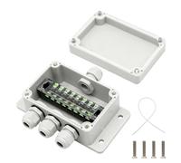 LWLWA Disposable Three-Outlet Junction Box, High Temperature Resistant Waterproof Junction Box, Junction Box TB8 15A 8 Pin for Cable and Fibre Optic Cable (100 x 68 x 50 mm)