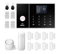 LWOHSI Home Alarm System,GSM/WiFi Professional Home Security Systems with Door/Window Sensors,Motion Sensors,Loud Siren,Phone App Instant Alerts,LCD Display Screen,Work with Alexa and Google