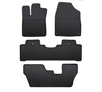 Lwope Car Floor Mats Custom Fit for Acura MDX 2014-2021 7Seater Black Rubber Auto Liner Mats All Weather Protection Heavy Duty Odorless
