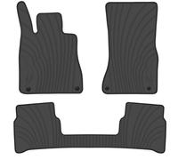 Lwope Car Floor Mats Custom Fit for Mercedes Benz S-Class (W223) 2021-2023 Full Black Rubber Auto Liner Mats All Weather Protection Odorless