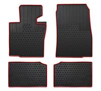 Lwope Car Floor Mats Custom Fit for Mini Cooper Countryman 2010-2016 R60 & R61 Paceman Black Red Rubber All Weather Protection Auto Floor Liners Heavy Duty Odorless