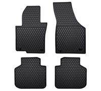 Lwope Car Floor Mats Custom Fit for Volkswagen Passat 2012-2022 Black Rubber Auto Liner Mats All Weather Protection Heavy Duty Odorless