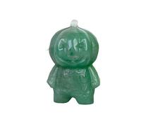 LWQCHW Natural Crystal Pumpkin Person Carving - Handcrafted Gemstone Art Sculpture for Halloween Décor, Home Décor, or Gift(Greeneastphosphorus)