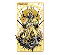 LWQLZY Cthulhu Mythos Gods Brass Gold-Plated and Meticulously Colored Bookmark Metal Card Collection (Hastur)