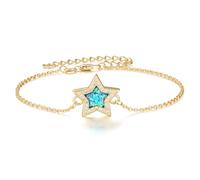 LWQQW Opal Bracelet for Women Adjustable Copper Chain Bracelets Birthday Christmas Jewelry for Women Daughter, M, Copper, Opal