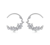 LWQQWL Plumeria Lily of the Valley Earrings, 925 Sterling Silver Cute Plumeria Earrings, Flower Jewelry, Gifts for Women, Hypoallergenic, Small, Sterling Silver, No Gemstone