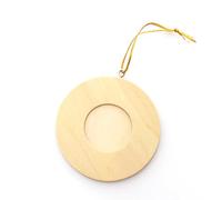 LWR CRAFTS Wooden DIY Mini Round Photo Frames Pack of 12