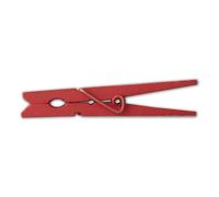 LWR CRAFTS Wooden Large Clothes Pegs 3-5/16" 8.4cm 30 Pieces Per Pack (Red)