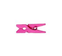 LWR CRAFTS Wooden Mini Clothes Pegs 15 Colors 100 Per Pack 1" 2.5cm (Hot Pink)