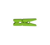 LWR CRAFTS Wooden Mini Clothes Pegs 15 Colors 100 Per Pack 1" 2.5cm (Lime Green)