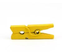 LWR CRAFTS Wooden Mini Clothes Pegs 15 Colors 100 Per Pack 1" 2.5cm (Yellow)