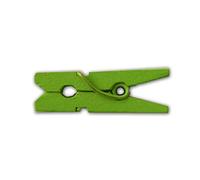 LWR CRAFTS Wooden Mini Clothes Pegs 15 Colors 200 Per Pack 1" 2.5cm (Lime Green)