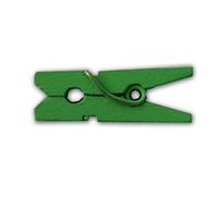 LWR CRAFTS Wooden Mini Clothespins 15 Colors 200 Per Pack 1" 2.5cm (Classic Green)