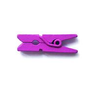 LWR CRAFTS Wooden Mini Clothespins 15 Colors 200 Per Pack 1" 2.5cm (Purple)