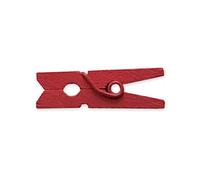 LWR CRAFTS Wooden Mini Clothespins 15 Colors 200 Per Pack 1" 2.5cm (Red)