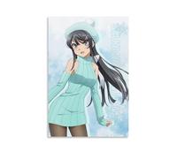 LWSCYMX Rascal Does Not Dream of Bunny Girl Senpai Classic Anime Wonderful Anime Canvas Poster Wall Art Decorative Painting Bedroom Painting Posters12x18inch(30x45cm) Unframe-style