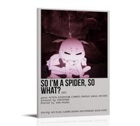 LWSCYMX So I'm A Spider, So What Classic Anime Wonderful Anime Canvas Poster Wall Art Decorative Painting Bedroom Painting Posters24x36inch(60x90cm) Frame-style