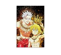 LWSCYMX The Seven Deadly Sins Classic Anime Wonderful Anime Canvas Poster Wall Art Decorative Painting Bedroom Painting Posters20x30inch(50x75cm) Unframe-style
