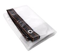 Lwuey Clear Tarpaulin Waterproof, 3x2.5m Clear Tarp With Eyelets Transparent Tarp With Grommets Patio Chicken Coop Garden Gazebo Protection Windproof Winter Greenhouse Anti Tear PE Sheet