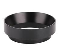 Lwuey Coffee Dosing Funnel 53mm, Spill Proof Portafilter Ring Magnetic Reusable Aluminum Coffee Grounds Dispenser for Home Cafe Office Black Barista Tool Compatible with E16 Espresso Machines