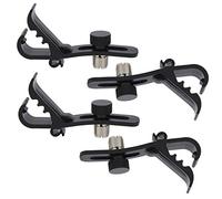 Lwuey Drum Microphone Clip, Black, Compact Universal Lapel Clamp - 4PCS Set - Shockproof Securing Mic Holder for Home Studio & Musical Instruments