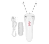 Lwuey Electric Facial Hair Remover, USB Chargeable Face Threading Machine Cotton String Thread Device Physical Threader Removal Tool Lip Chin Cheek Arm Leg Body Epilator Depilation Woman Portable