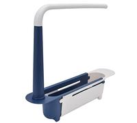 Lwuey Expandable Sponge Holder, Telescopic Caddy Over Sink Kitchen Extendable Tidy Shelf Rack Drying Towel Bar Dish Soap Brush Dishwasher Tools Organizer Adjustable Tray Drain Dishcloth Hanger