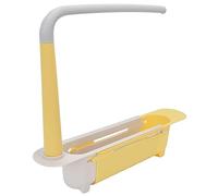 Lwuey Expandable Sponge Holder, Telescopic Caddy Over Sink Kitchen Extendable Tidy Shelf Rack Drying Towel Bar Dish Soap Brush Dishwasher Tools Organizer Adjustable Tray Drain Dishcloth Hanger