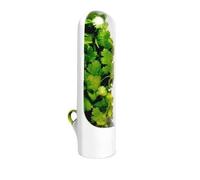Lwuey Herb Keeper for Fridge, Airtight Fresh Cut Herb Storage Container Keeps Parsley Cilantro Asparagus Fresh Longer Spice Saver Box Vegetable Preserver for Kitchen