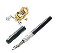 Lwuey Mini Fishing Rod And Reel, Pen Style Pocket Size Fishing Pole Telescopic Combo Freshwater Saltwater Lightweight Travel Pole For River Lake Surf