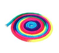Lwuey Rhythmic Dance Rope, Professional Reinforced Rainbow Gymnastics Rope 9.2ft 2.8m Braided Polyester Cotton Blend for Artistic Training Competition