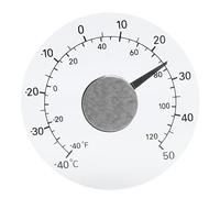 Lwuey Thermometer Stick On Window, Adhesive Greenhouse Thermometer Analog Display Outdoor Temperature Gauge For Garden Weatherproof Transparent Dial Easy Read