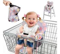 LWWACSS Premium Baby Shopping Cart Cover & High Chair Seat Protector - Universal Fit for Grocery Carts, Restaurant Chairs，Restaurant Seats, and Park Swings-Girl & Boy（Little Bear）