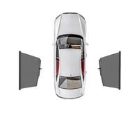LwwGji Lifting Car Sun Shade For Audi Q7 2015-2019,Retractable Side Window Shield,Breathable Visor,Black-Black-Rear-2Pcs