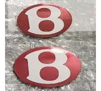 LWWNNFC Car Emblems Stickers for Bentley, Badges Decal Car Front Bonnet Trunk Emblem Sticker Logo Exterior Decoration Accessories,Red