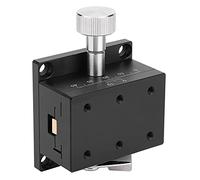 LWX4060 X Axis Trimming Platform Linear Stage Bearing Manual Fine Tuning Sliding Table Aluminum Alloy Black Anodized X Linear Guide Sliding Track for Optical and Equipment