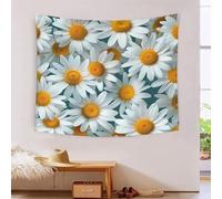 LWXEEOAVE 3D Chrysanthemum Print Wall Blanket Home Decoration Bedding Poster Wall Art Tapestry Tapestry Wall Hanging Soft Polyester for Living Room Bedroom Dorm Decor 100cmx150cm
