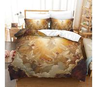 LWXEEOAVE Jesus Duvet Cover Set 3D Printing With Zipper Comforter Cover With Pillow Cases Home Bedding Cover Sets for Kids Boys Girls Aldult Double（200x200cm）
