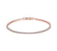 LWXLP Sterling 925 Silver Jewelry 16cm to 19cm Tennis Bracelet 2mm Zirconia Genuine Sterling Silver Bracelet