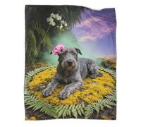 LWXWHR Old English Sheepdog Fleece Throw Blanket, Super Soft & Cosy Flannel, Forest Throw, Versatile Warmth for Any Occasion Gifts For Women/Men 60x80inch(150x200cm)