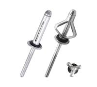 LWYLY 20/50Pcs Waterproof Tri Fold Rivets,Aluminum Alloy Folding Blind Rivets with Sealing Washer O-Ring,Tri-Grip Exploding Pop Rivets(50Pcs,6.4x20mm)